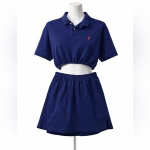 Ralph Lauren Blue Polo Shirt and Skirt Set